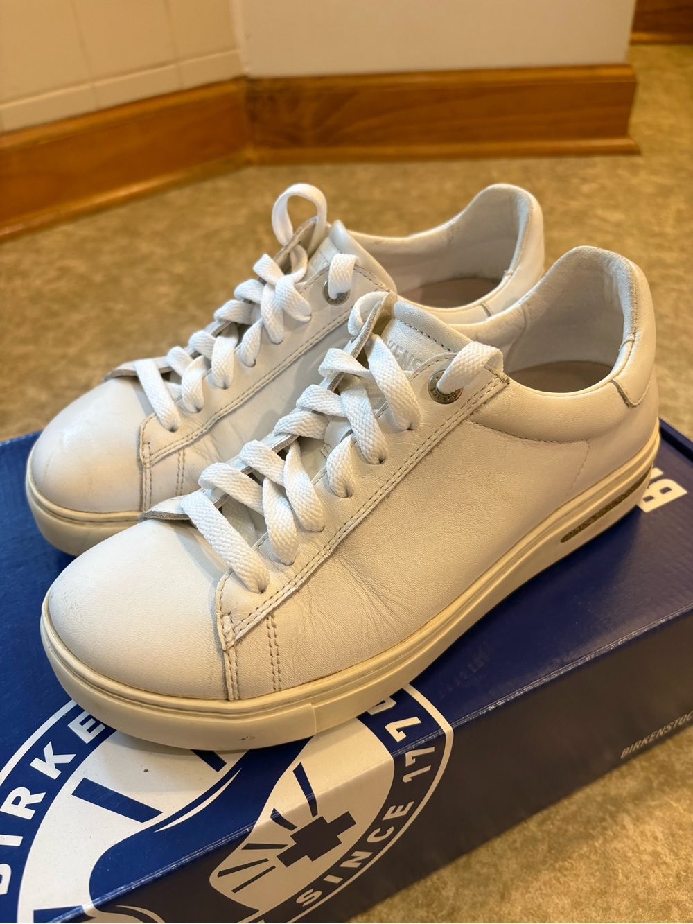 Birkenstock White Bend Low leather sneakers 36